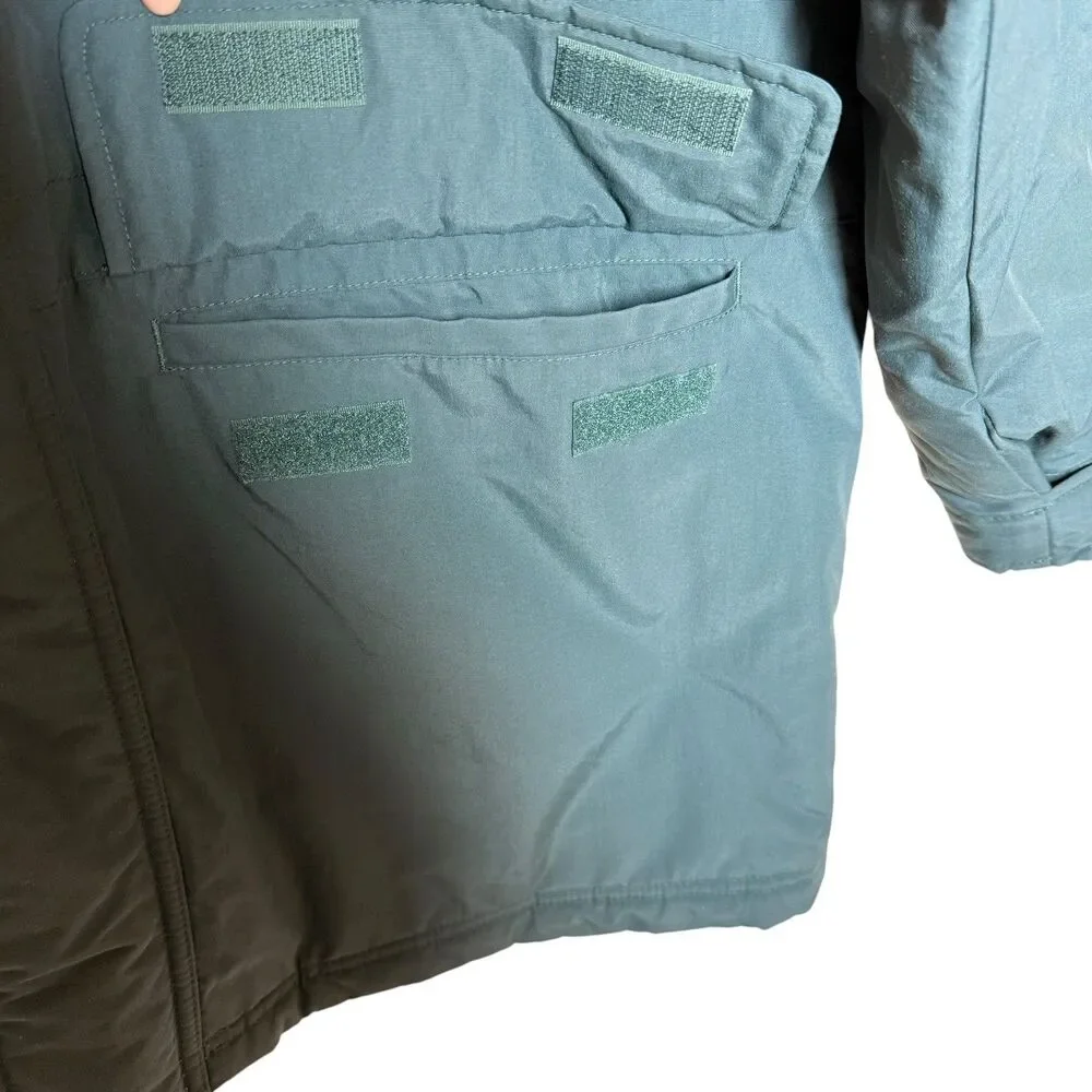 L.L. Bean Men’s Jacket Size L Green Coat Parka Polartec Hooded Thinsulate